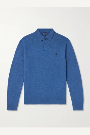 Ralph Lauren Logo-Embroidered Wool and Cotton-Blend Polo Shirt