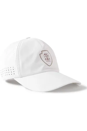 Brunello Cucinelli Logo-Print Embroidered Shell Baseball Cap