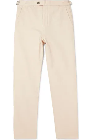 Mr P. Mike Straight-Leg Organic Cotton and Linen-Blend Twill Trousers