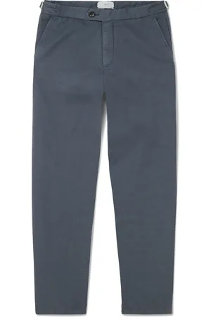 Mr P. Mike Straight-Leg Organic Cotton and Linen-Blend Twill Trousers