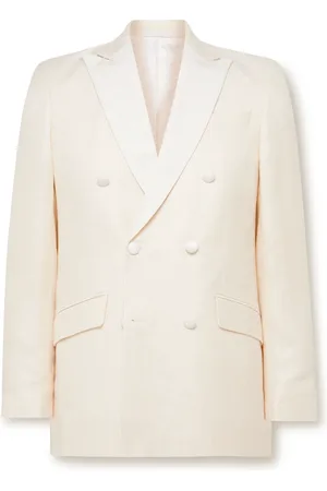 Favourbrook Double-Breasted Herringbone Linen and Silk-Blend Tuxedo Jacket