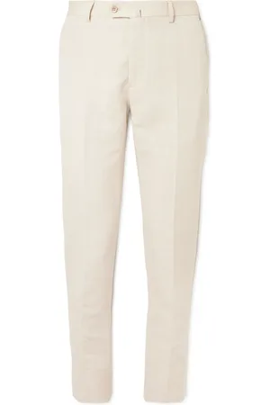 Loro Piana Straight-Leg Cotton and Linen-Blend Trousers