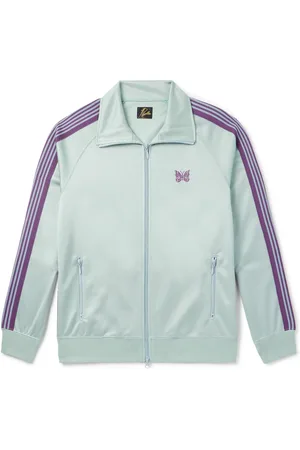 Pins & Needles Webbing-Trimmed Logo-Embroidered Tech-Jersey Track Jacket