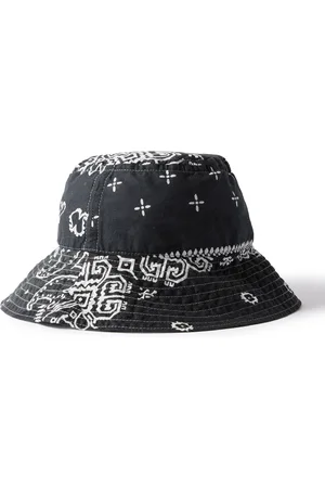KAPITAL Logo-Appliquéd Bandana-Print Cotton-Voile Bucket Hat