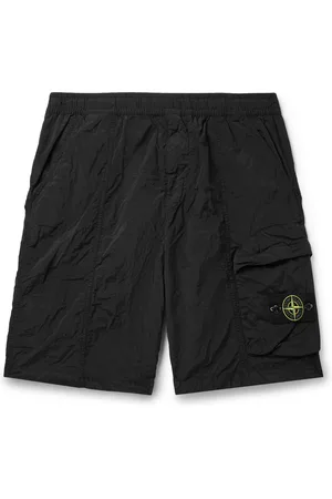 Stone Island Straight-Leg Logo-Appliquéd Garment-Dyed ECONYL® Nylon Metal Shorts