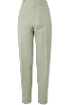 Loro Piana Cedric Tapered Cotton and Linen-Blend Canvas Trousers