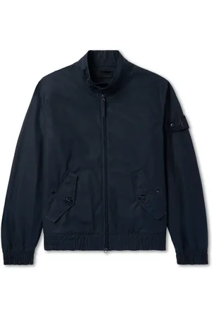 Stone Island Ghost Logo-Appliquéd Organic Cotton-Canvas Bomber Jacket
