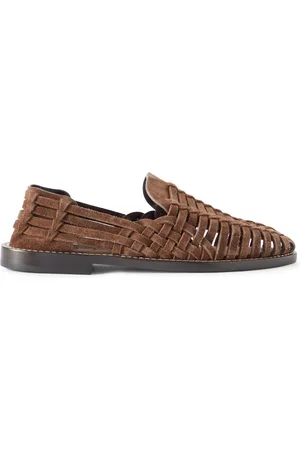 Brunello Cucinelli Woven Suede Loafers