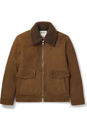 VALSTAR Shearling-Trimmed Suede Down Jacket