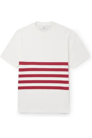 Brunello Cucinelli Slim-Fit Striped Cotton-Jersey T-Shirt
