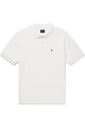 Noah NYC Iris Embroidered Cotton-Piqué Polo Shirt