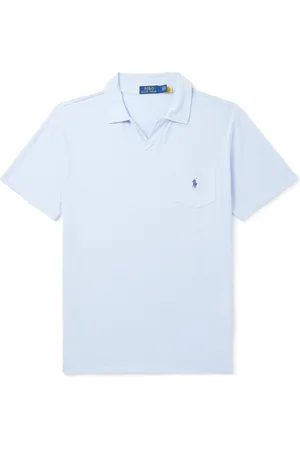 Ralph Lauren Logo-Embroidered Cotton and Linen-Blend Jersey Polo Shirt