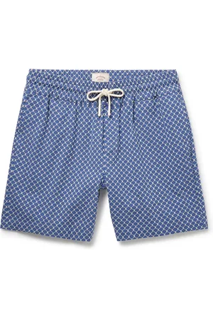 Portuguese Flannel Straight-Leg Organic Cotton-Blend Jacquard Drawstring Shorts