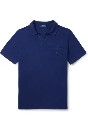 Ralph Lauren Logo-Embroidered Cotton and Linen-Blend Jersey Polo Shirt
