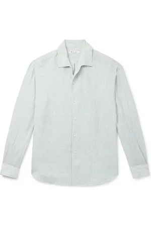 Loro Piana Raffaele Striped Linen Shirt