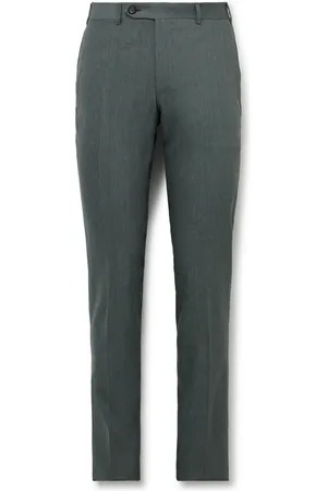 CANALI Slim-Fit Linen and Wool-Blend Suit Trousers