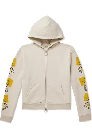 KAPITAL Printed Cotton-Jersey Zip-Up Hoodie