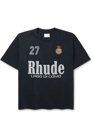Rhude Racing Crest Logo-Print Cotton-Jersey T-Shirt