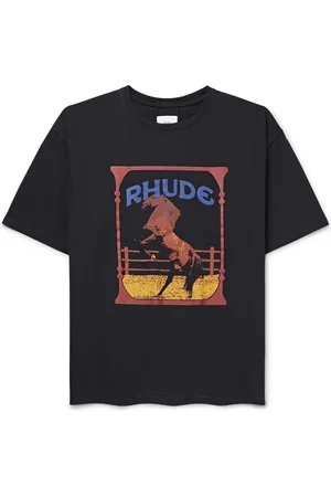 Rhude Cadre Noir Logo-Print Cotton-Jersey T-Shirt