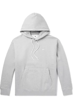 Nike Solo Swoosh Logo-Embroidered Cotton-Blend Jersey Hoodie