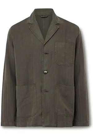 Frescobol Carioca Lima Unstructured Lyocell, Linen and Cotton-Blend Blazer