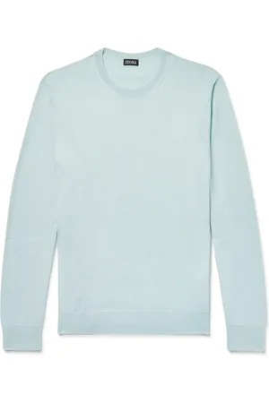 Ermenegildo Zegna Mulberry Silk, Cashmere and Linen-Blend Sweater