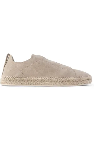 Ermenegildo Zegna Triple Stitch™ Leather-Trimmed Suede Slip-On Sneakers