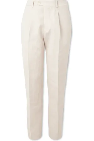 Ermenegildo Zegna Slim-Fit Straight-Leg Oasi Linen-Twill Suit Trousers