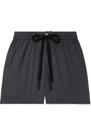 THE ELDER STATESMAN Straight-Leg Cotton and Silk-Blend Jacquard Drawstring Shorts