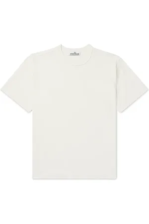 Stone Island Logo-Embroidered Garment-Dyed Organic Cotton-Jersey T-Shirt