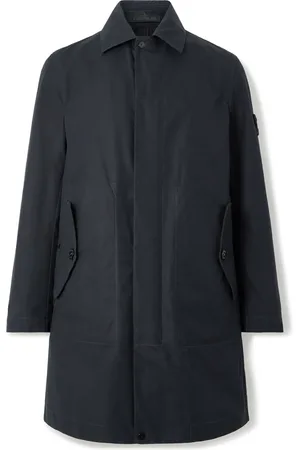 Stone Island Ghost Logo-Appliquéd Organic Cotton-Canvas Trench Coat