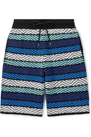 Missoni Straight-Leg Striped Cotton-Blend Bouclé Drawstring Shorts