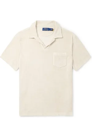 Ralph Lauren Logo-Embroidered Garment-Dyed Cotton-Terry Polo Shirt