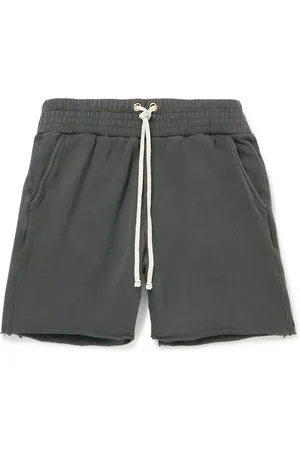 Les Tien Garment-Dyed Fleece-Back Cotton-Jersey Drawstring Shorts