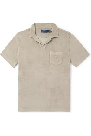 Ralph Lauren Logo-Embroidered Garment-Dyed Cotton-Terry Polo Shirt