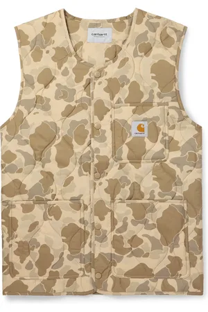 Carhartt Skyton Logo-Appliquéd Camouflage-Print Quilted Recycled-Ripstop Gilet
