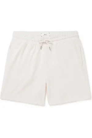Mr P. Straight-Leg Cotton-Terry Drawstring Shorts
