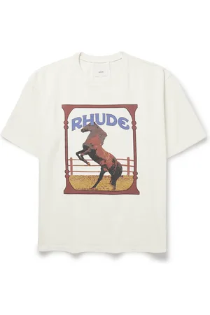 Rhude Cadre Noir Logo-Print Cotton-Jersey T-Shirt