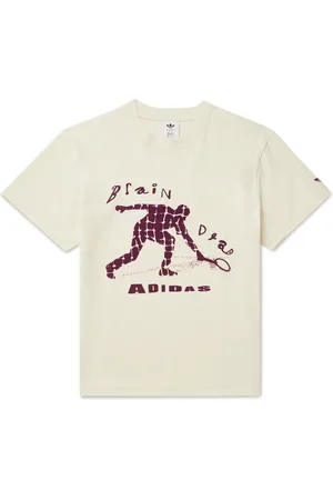 adidas Brain Dead Logo-Flocked Embroidered Cotton-Jersey T-Shirt