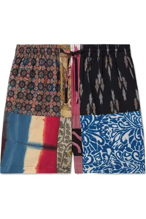 Kardo Olbia Patchwork Printed Cotton Drawstring Shorts