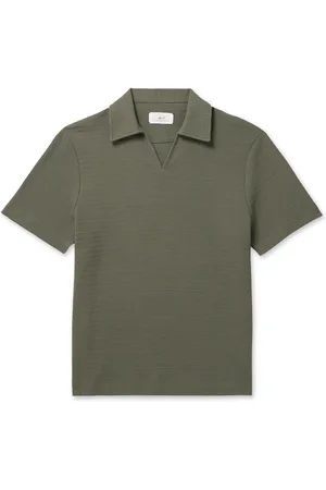 Mr P. Ribbed Organic Cotton-Jersey Polo Shirt
