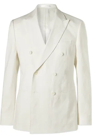 Mr P. Double-Breasted Linen Tuxedo Jacket