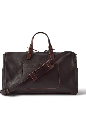 BLEU DE CHAUFFE Full-Grain Leather Weekend Bag