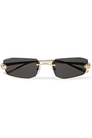 Cartier Panthère de Cartier Rimless Rectangle-Frame -Tone Sunglasses