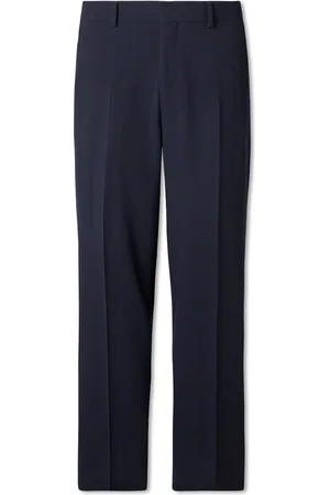 Mr P. Arthur Wide-Leg Wool-Crepe Trousers