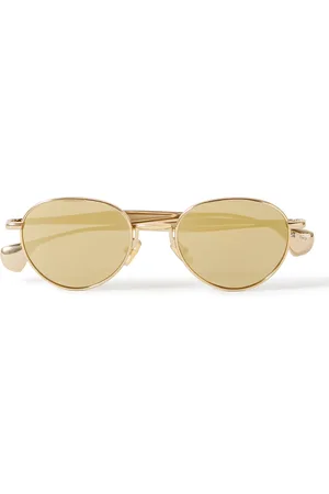Bottega Veneta Round-Frame -Tone Sunglasses