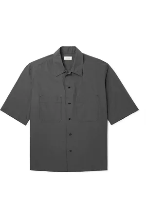 LEMAIRE Convertible-Collar Washed Cotton-Poplin Shirt