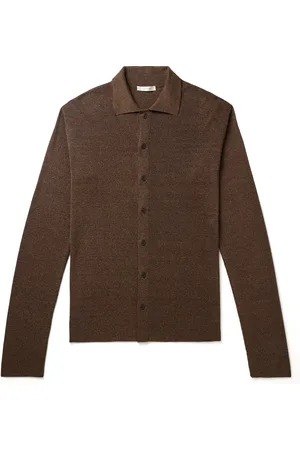The Row Lorde Ribbed Linen and Silk-Blend Shirt
