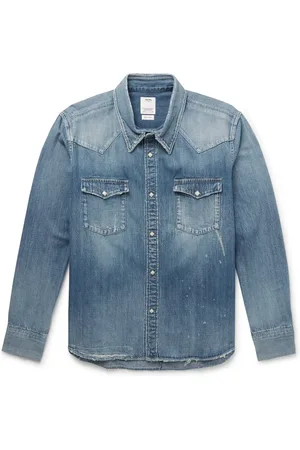 VISVIM Social Sculpture Distressed Denim Western Shirt