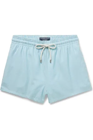 Vilebrequin Milton Slim-Fit Short-Length Striped Wool-Blend Swim Shorts